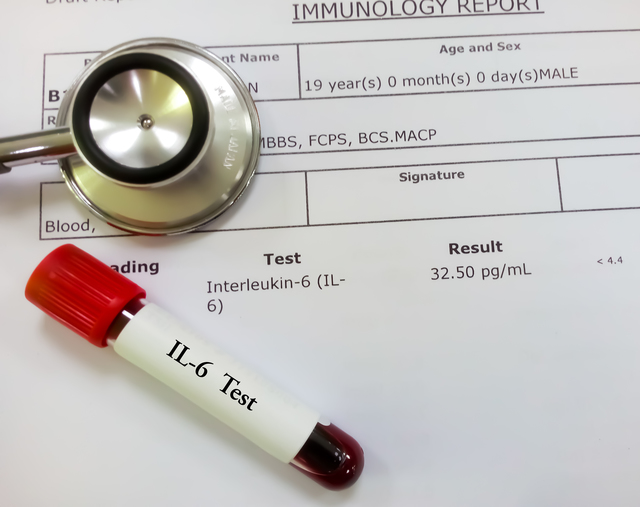 Rapport immunologique avec test IL-6